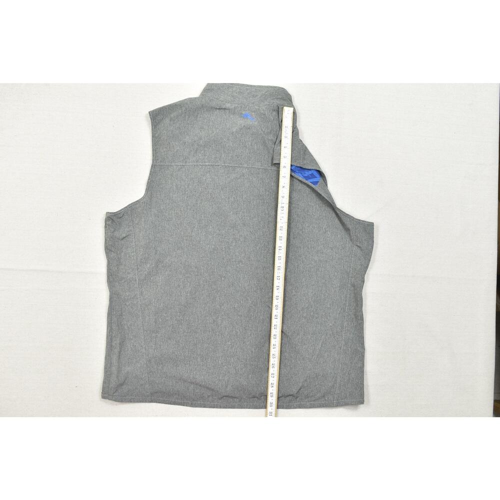 Tommy Bahama IslandZone Vest Men 2XLB Heather Gray Full Zip Performance Big & Ta - Picture 6 of 8